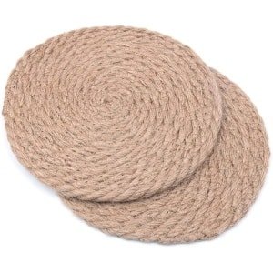 Handgeweven Rattan Onderzetters van 7 Inch - Isolerende Warmtebestendige Pads voor Tassen en Borden - Ideaal voor Keuken en Eetkamer Accessoires