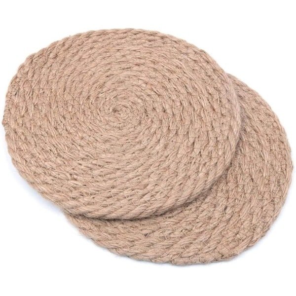 Handgeweven Rattan Onderzetters van 7 Inch - Isolerende Warmtebestendige Pads voor Tassen en Borden - Ideaal voor Keuken en Eetkamer Accessoires