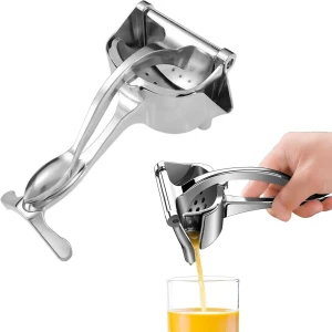 Handmatige Citruspers - Citruspers Handmatig van Metaal - Citrusknijper - Keuken- en Bar Accessoire - Aluminium - Voor Sinaasappel, Citroen, Limoen - Sapcentrifuge met Sap- & Pulpscheiding - Makkelijk Schoon te maken - Anti-slip