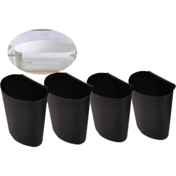Hangende bekerhouder - rollende kar accessoires - plantencontainers voor opslag - ruimtebesparende bloempot houder - muur organizer voor keuken en kantoor - set van 4 stuks