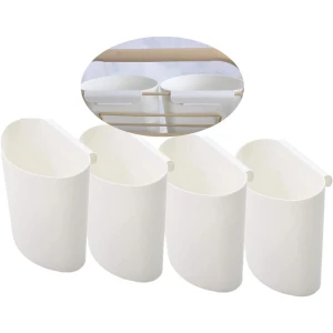 Hangende bekerhouder voor planten en potloden - Set van 4 - Opbergemmer voor keuken en kantoor - Ruimtebesparende rollende kar accessoires.