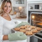 Hittebestendige ovenwant en pannenlappen - 100% katoen - Keuken accessoires - Mint