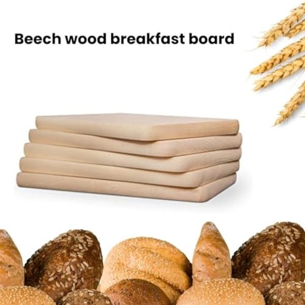 Houten Ontbijtplankens Set van 10 - Ongeraakt Beuken Hout - Keuken Accessoires