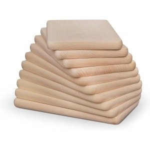 Houten Ontbijtplankens Set van 10 - Ongeraakt Beuken Hout - Keuken Accessoires