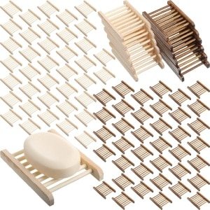 Houten Zeepbakje Bamboe Zeephouder Handgemaakt Bad Douche Keuken Accessoire