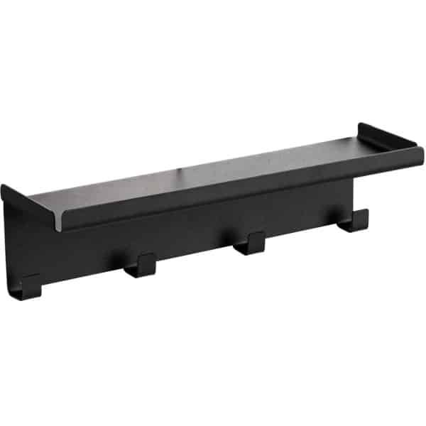 Ibenzoa® Zwarte magnetische haaklijst met plank voor keuken en barbecue accessoires