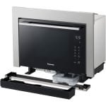 Inbouwset Magnetron - Keuken Accessoire - Ingebouwd Keukenapparaat - Roestvrij Staal Afwerking - 562 cm Diameter - Zilverkleurig