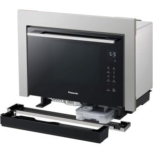 Inbouwset Magnetron - Keuken Accessoire - Ingebouwd Keukenapparaat - Roestvrij Staal Afwerking - 562 cm Diameter - Zilverkleurig