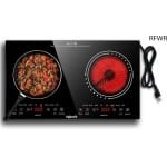 Inductie Kookplaat Vrijstaand - Elektrische Kookplaat 2 Pits - Keramische - Keuken