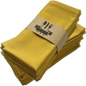 Katoenen linnen servetten 40 x 40 cm - 6 stuks, rustieke tafeldecoratie, stoffen servetten voor bruiloften en feestdagen, eettafel en keuken accessoires