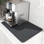 Keuken Afdruipmat 40 x 30 cm - Absorberende Keukenmat - Afdruipmat voor Koffiezetapparaat - Donkergrijs - Keuken Accessoires - Droogmat