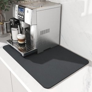Keuken Afdruipmat 40 x 30 cm - Absorberende Keukenmat - Afdruipmat voor Koffiezetapparaat - Donkergrijs - Keuken Accessoires - Droogmat