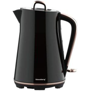 Klausberg - Waterkoker - Elektrische Waterkoker - Thee & Koffie Koker - Grote Waterkoker Snelkoker - Keuken Waterkoker Modern - 1.7L - RVS - 2200W - Zwart