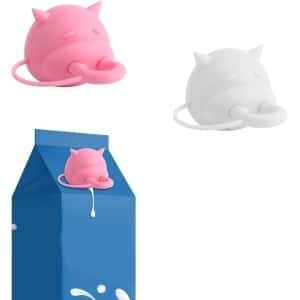 Koe Uier Melkdoos Caps, Siliconen Koe-Melkflesdoppen, Afleider voor Melkfles, Wit en Roze, Keuken Accessoires