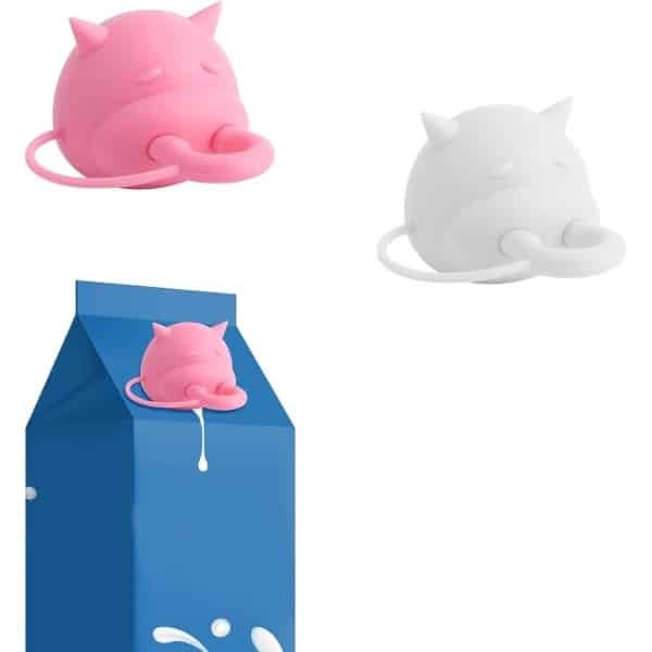 Koe Uier Melkdoos Caps, Siliconen Koe-Melkflesdoppen, Afleider voor Melkfles, Wit en Roze, Keuken Accessoires