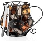 Koffiecup Houder Capsule Organizer - Grote Capaciteit 10-30 Pods - Duurzaam Metalen Koffie Organizer - Stijlvolle Keuken en Kantoor Opbergoplossing - Koffiepadhouder, Capsule Houder, Koffie Accessoires