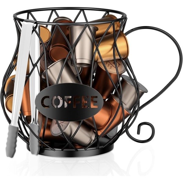 Koffiecup Houder Capsule Organizer - Grote Capaciteit 10-30 Pods - Duurzaam Metalen Koffie Organizer - Stijlvolle Keuken en Kantoor Opbergoplossing - Koffiepadhouder, Capsule Houder, Koffie Accessoires