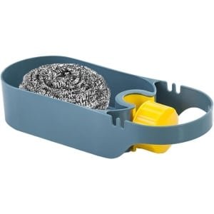 Kraan Organizer - Keuken Accessoire - Schoon Houden - Snelle Montage - 18 x 9.7 cm - Blauw