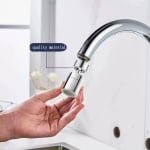 Kraanschuimer, 360 ° draaiende keuken wastafel kraanschuimer, grote hoek draaien, dubbele functie dubbele stroom spuitkoppen kraanschuimer, wastafel spuitkoppen accessoires, verchroomd