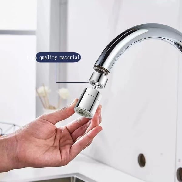 Kraanschuimer, 360 ° draaiende keuken wastafel kraanschuimer, grote hoek draaien, dubbele functie dubbele stroom spuitkoppen kraanschuimer, wastafel spuitkoppen accessoires, verchroomd