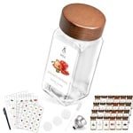 Kruidenpotjes Set van Acaciahout - 24 Organizers voor Keuken met Etiketten en Accessoires