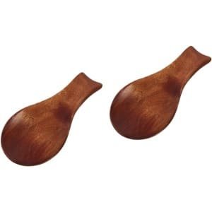 Lepel Houder - Keuken Accessoire - Koken & Serveren - Natuurlijk Hout - 17.8 x 9 cm - Kaki