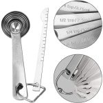 Maatlepels Set RVS 9-delig - Nauwkeurig Meten - Duidelijke ML Markering - Inclusief Meetliniaal - Voor Koken & Bakken - Measuring Spoons Set, Doseerlepels, Keuken Accessoires