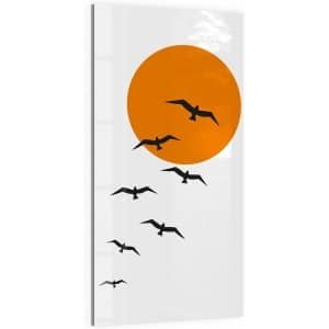 Magnetisch glazen bord 50x100 cm met ontwerp en accessoires voor kantoor en keuken