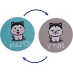 Magnetische Schoon/Vuil Indicator voor Vaatwasser - Hondenthema Woondecoratie - Grappige Keuken Accessoire met Omkeerbare Magneet