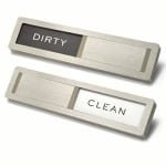 Magnetische Vaatwasser Indicator Clean/Dirty - RVS 304 & Acryl PMMA - Keuken Organizer - Afwasmachine Status Magneet - Modern Keukendecoratie Accessoire