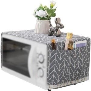 Magnetron Stofkap - Keuken Accessoire - Magnetron Beschermen - Met Opbergvakken - 30 x 90 cm - Grijs