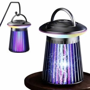 Meedeer Multifunctioneel Insectenlamp-360°Anti Muggenlamp+Kleurrijke sfeerverlichting-Type-c Elektrische UV insectendoder-Voor Thuis, Keuken, Balkon, Terras