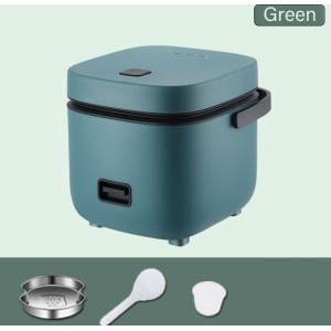 Mini Elektrische Rijstkoker - Intelligente Automatische Huishoudelijke Keuken Fornuis - Rice Cooker - Voedsel Warmer - Stoomboot 1.2L - Draagbare Rijst Koker - Wasbaar - Groen