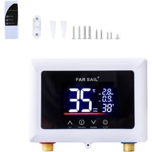 Mini elektrische doorstroomboiler 5500W met LED temperatuurweergave voor keuken en badkamer