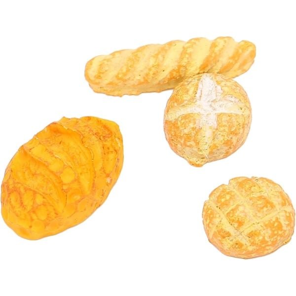 Miniatuur Broodjes - Poppenhuis Decoratie - Keuken Accessoires - Realistisch Clay Materiaal - 1:12 Schaal - 4 Stuks