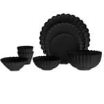 Miniatuur Poppenhuis Servies - Poppenhuis Keuken Accessoires - Poppenhuis Decoratie - PVC Materiaal - Schaal 1:6 - Zwart