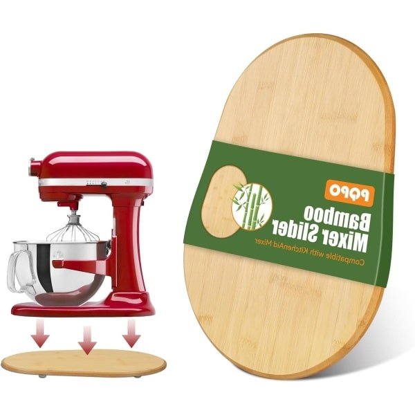 Mixer Glijplaat - Keuken Accessoire - Apparaat Verplaatsen - Natuurlijk Bamboe - 39 x 28 cm - Natuurlijk