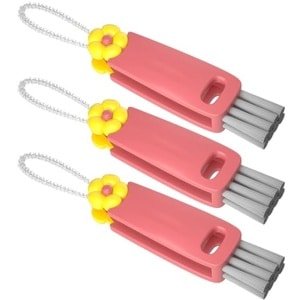 Multifunctionele 3 in 1 Schoonmaakborstel voor Cups en Spleten - Keuken Accessoire in Bloemen Rood