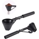 Multifunctionele ABS-Maatschep en Trechter voor Koffie Melkpoeder Eiwitpoeder Suiker - Handige Herbruikbare Accessoire - Keuken Gadget - Zwart.