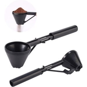 Multifunctionele ABS-Maatschep en Trechter voor Koffie Melkpoeder Eiwitpoeder Suiker - Handige Herbruikbare Accessoire - Keuken Gadget - Zwart.