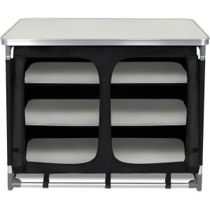 NAIZY Campingkeuken Campingkast Opvouwbaar Reiskeuken Tentkast met Aluminium Frame Opbergvakken Outdoor Keuken Camping Accessoires, Inclusief Draagtas, 100x50x80cm