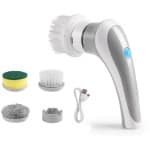 NAXSIR Elektrische schoonmaakborstel voor keuken - Multifunctioneel met 3 opzetborstels - Verwijder vet, vuil & schimmel