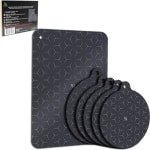 Natures Madness - Inductie Beschermer Matten - 4 stuks - Zwart - Anti Slip - Tot 230 graden - Inductie Kookplaat Beschermer - Bescherming Kookplaat - Panbeschermers - Kookgerei - Elektrische Kookplaat Beschermer - Inductieplaat - Koken - Keuken