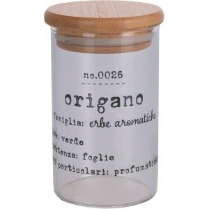 Opbergpot Kruiden Glas met Etiket - Oregano - Keuken Accessoire