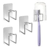 Opbergrekje - 3 stuks - 4,5*6,3*3,5 cm - 3M-plakstrip - Tandenborstelhouder - Boorvrije wandmontage - Houder voor elektrische tandenborstel - Opbergrek - Bekkerhouder - Afdruiprek - Wandrek - Plank - Opbergrek voor thuis - Badkamer, keuken