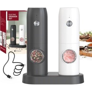 Oplaadbare Elektrische Pepermolen Set - Keramische Maalmechanisme, Voor Thuis en Keuken