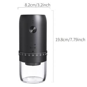Oplaadbare elektrische koffiemolen, draagbare draadloze conische koffiemolen met een accu van 1800 mAh, afwasbare opvangbak, externe of interne instelmogelijkheden, Geschikt voor dranken, in de keuken, als kerstcadeau of Geschikt voor bruiloften.