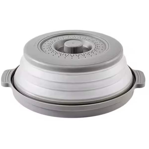 Opvouwbare Magnetron Deksel - Anti-Spat Magnetron Cover - Magnetron Afdekking tegen Spatten - Multifunctionele Splatter Guard & Stoomdeksel Keuken Accessoire - Grijs