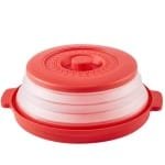 Opvouwbare Magnetron Deksel - Anti-Spat Magnetron Cover - Magnetron Afdekking tegen Spatten - Multifunctionele Splatter Guard & Stoomdeksel Keuken Accessoire - Rood