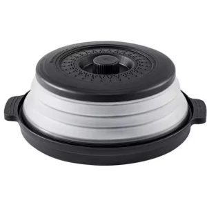 Opvouwbare Magnetron Deksel - Anti-Spat Magnetron Cover - Magnetron Afdekking tegen Spatten - Multifunctionele Splatter Guard & Stoomdeksel Keuken Accessoire - Zwart